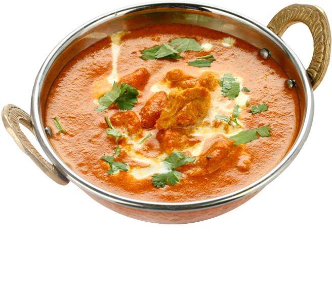 Boneless Chicken breast grilled in the tandoor and slow cooked in a creamy tomato sauce